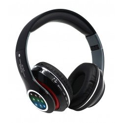 LED Light HD Over the Head Wireless Bluetooth Stereo Headphone STN13L (Black)